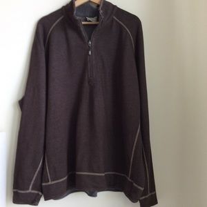 Men's Brown Quarter-Zip Shirt